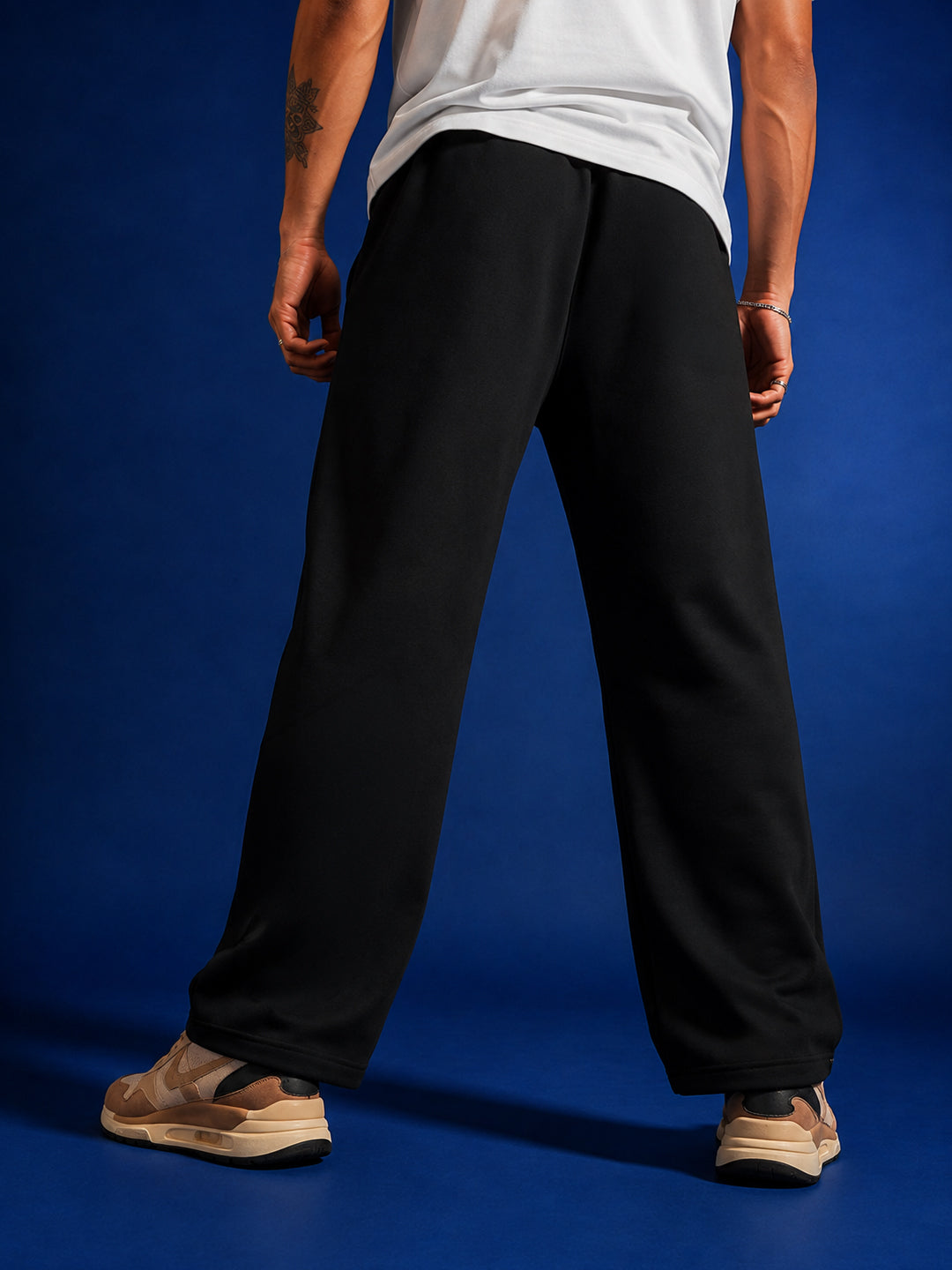 Leotude Men's Black Sher Premium Trackpants