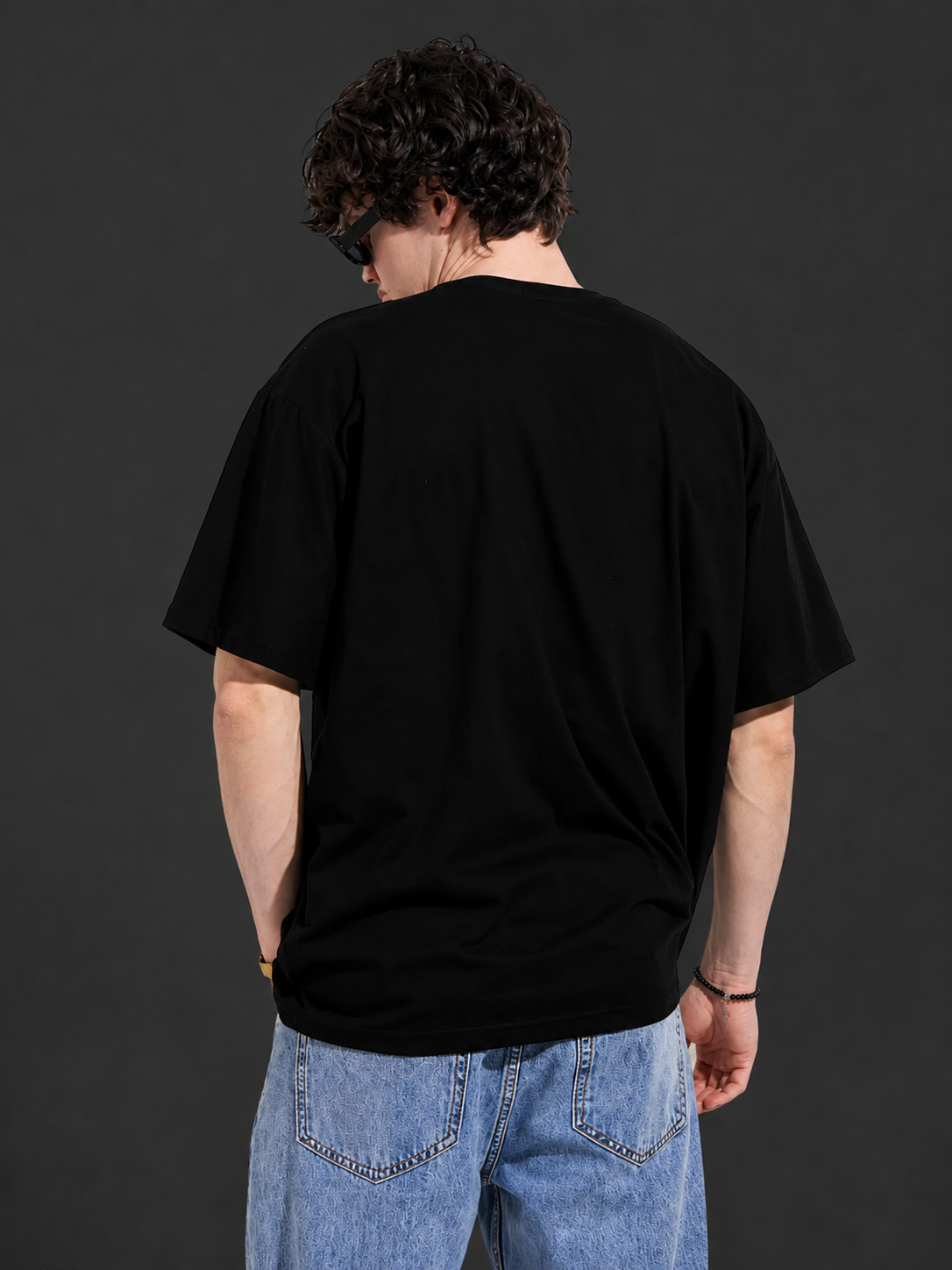 Leotude Men's "Wild" Tiger Print Oversized T-Shirt — Black Streetwear Tee
