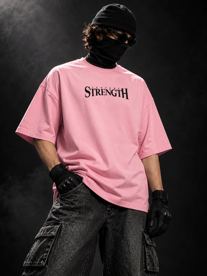 Leotude Men "Limitless Strength" Pink Oversized T-Shirt