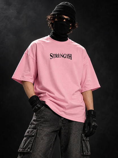 Leotude Men "Limitless Strength" Pink Oversized T-Shirt