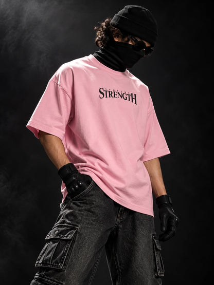 Leotude Men "Limitless Strength" Pink Oversized T-Shirt