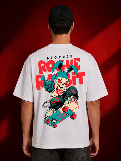Leotude Men's White Rogue Rabbit Premium T-Shirt