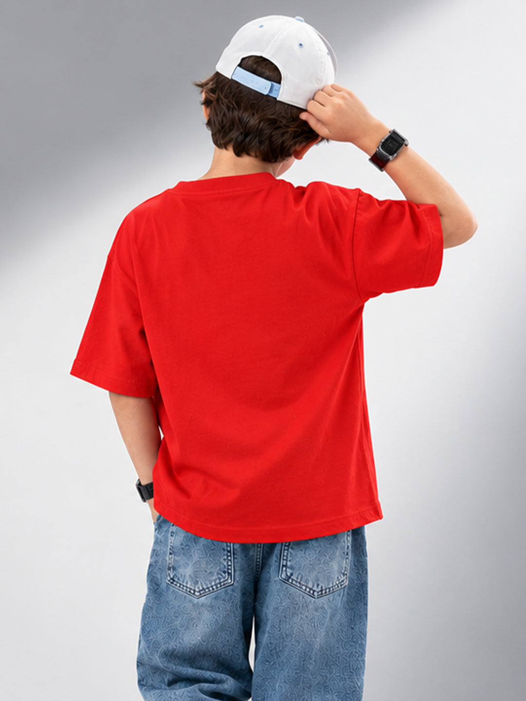 Leotude Boys' Red Odd Orbit Club Printed T-Shirt