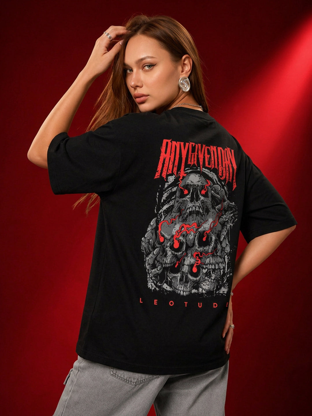 Leotude Women's Black Any Given Day Premium T-Shirt