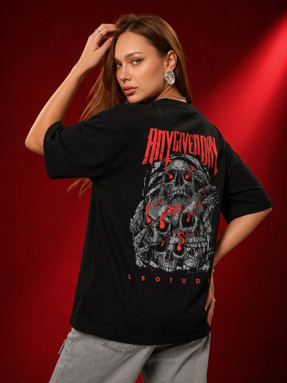 Leotude Women's Black Any Given Day Premium T-Shirt