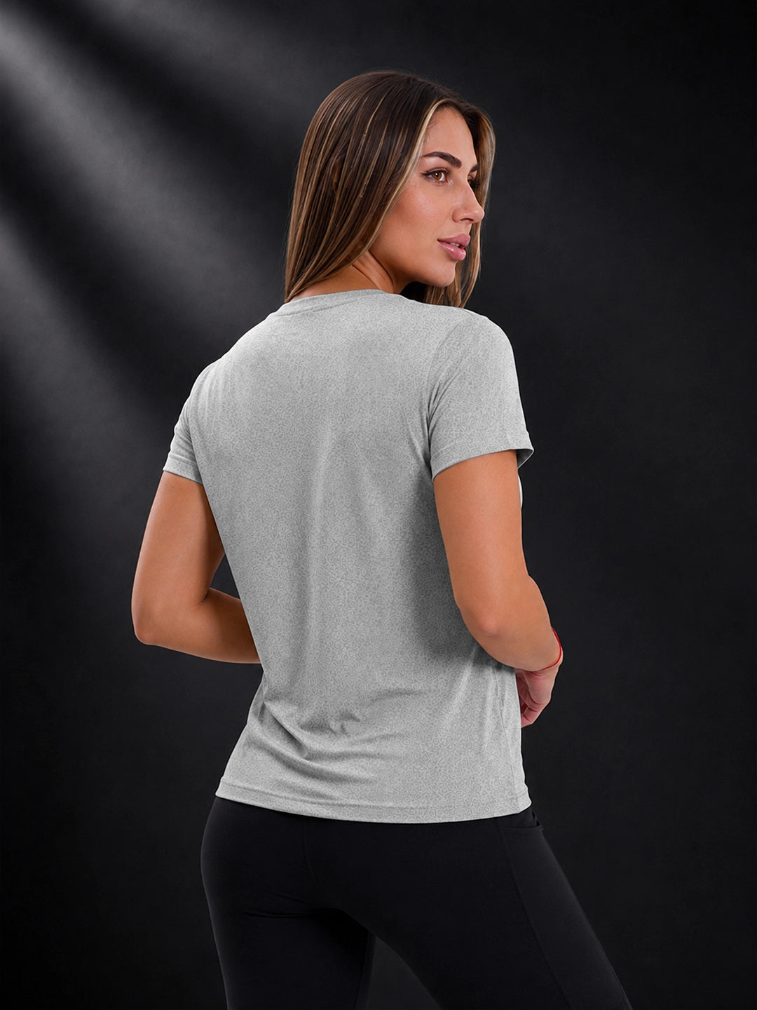 Leotude Women's Grey One Printed T-Shirt