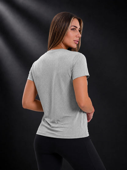 Leotude Women's Grey One Printed T-Shirt