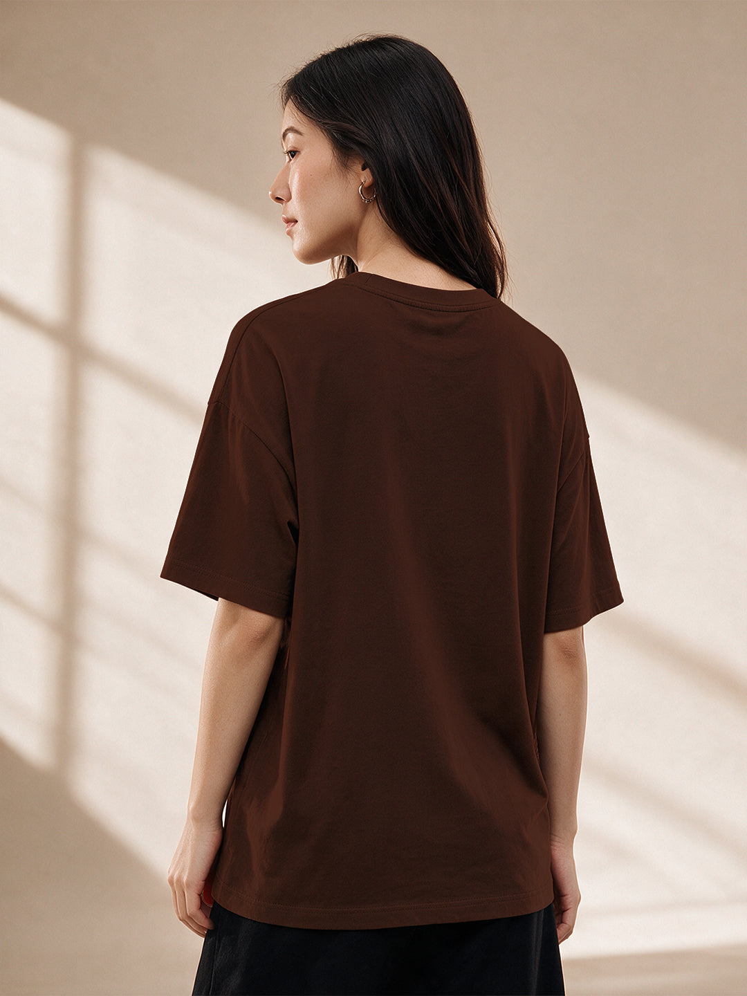 Leotude Women "California" Brown Oversized T-Shirt