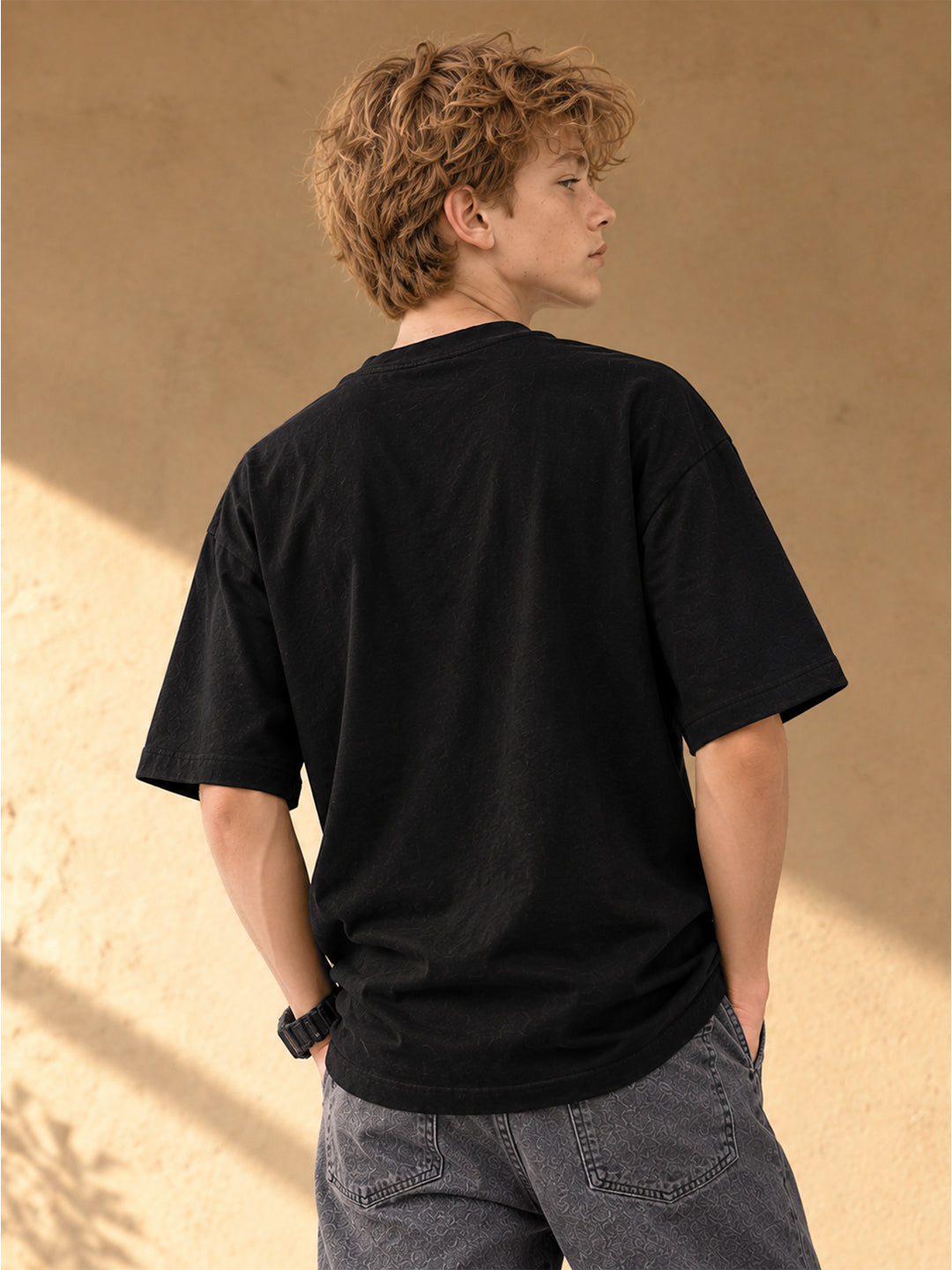 Leotude Boys' Black Good Days Printed T-Shirt