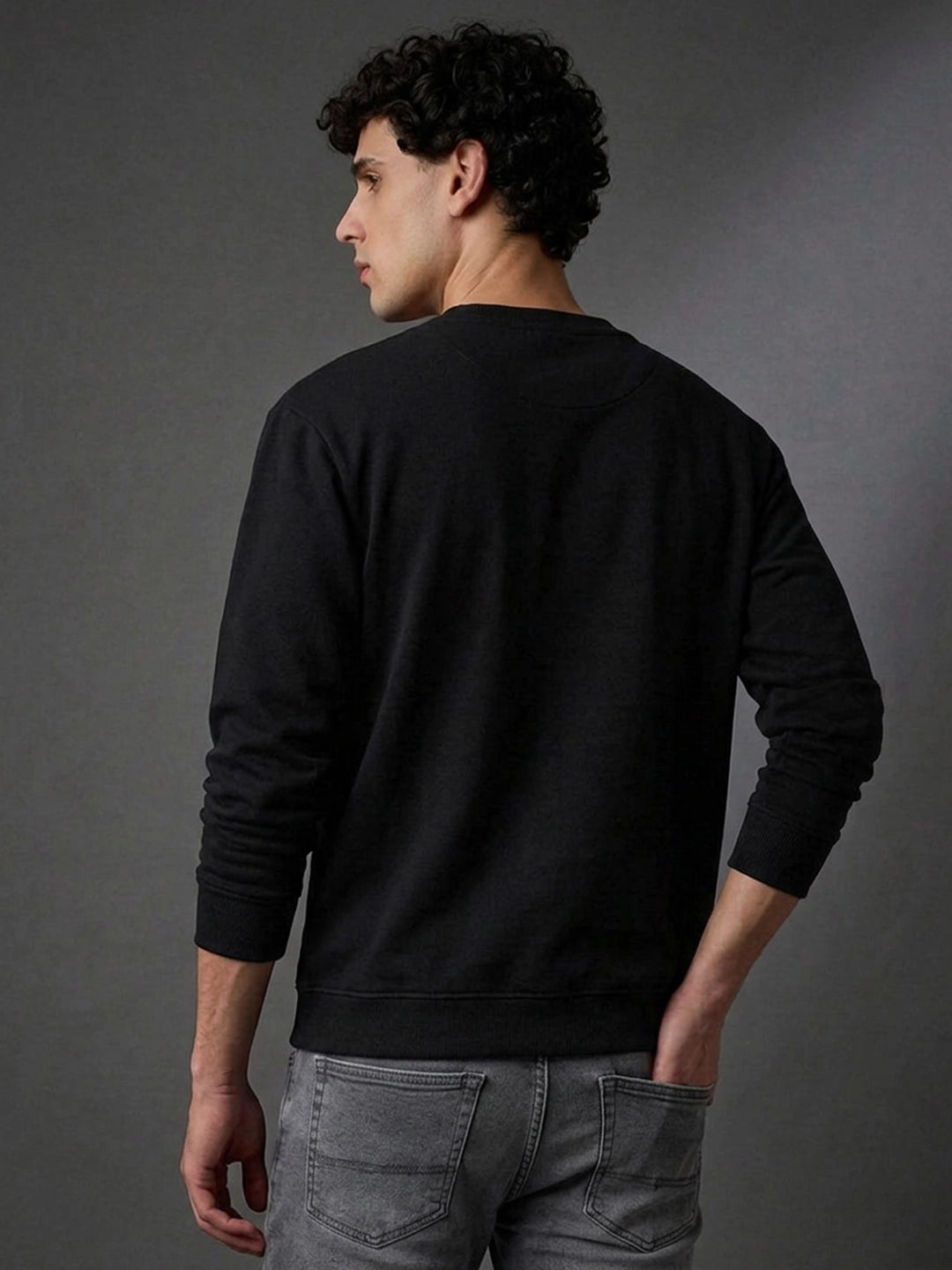 Leotude Metallica Black Graphic Sweatshirt for Men