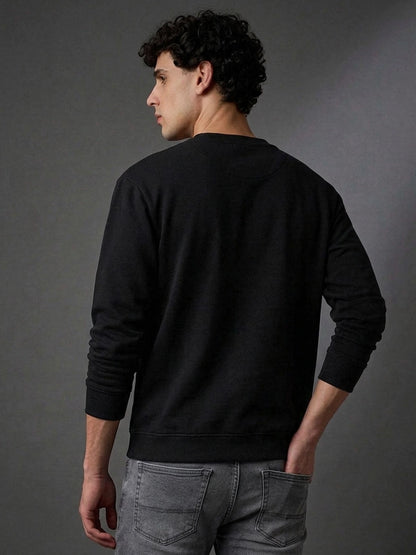 Leotude Metallica Black Graphic Sweatshirt for Men