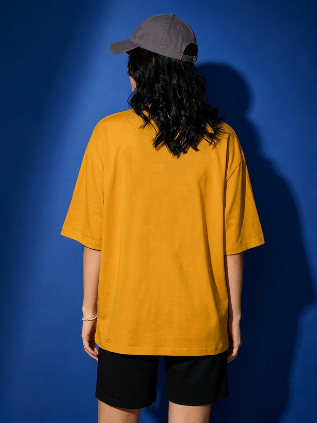 Leotude Mustard Court 24 Printed Oversized Tshirt for Women