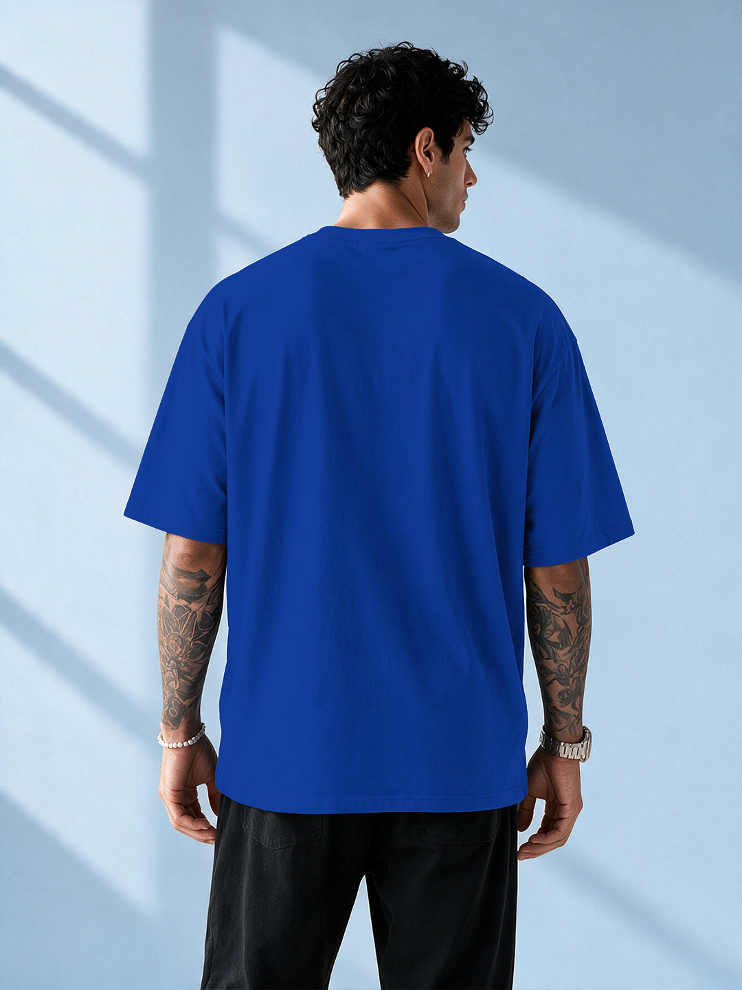 Leotude Men "A Day To Remember" Royal Blue Oversized T-Shirt