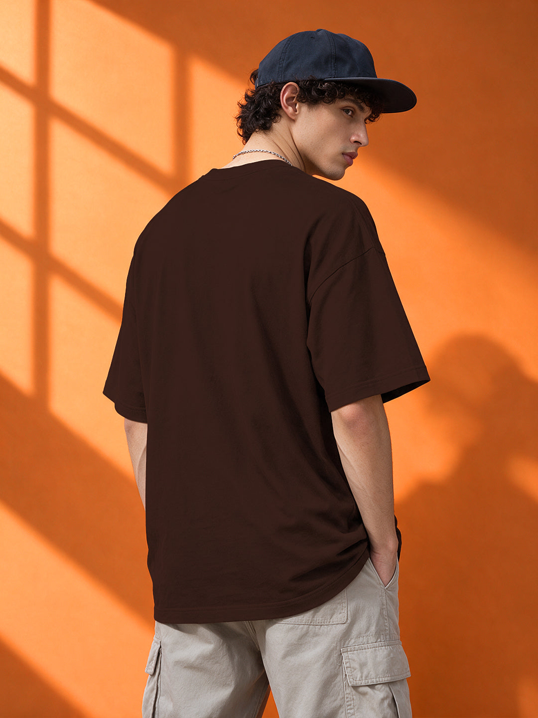 Leotude Men "Break The Pattern" Brown Oversized T-Shirt