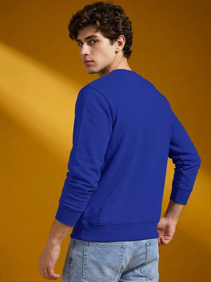 Leotude Blue Graphic Sweatshirt for Men