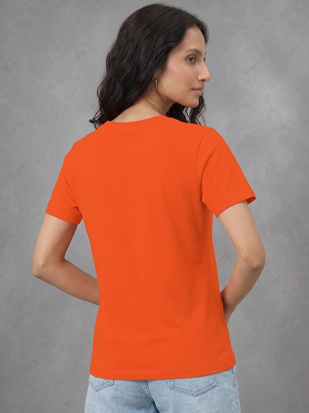 Leotude Women's Orange Legend Inside You Printed T-Shirt