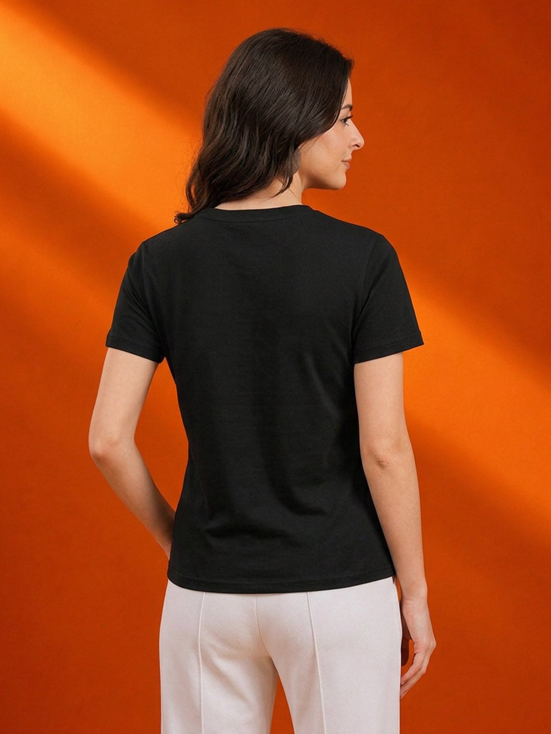 Leotude Women's Black Do More Printed T-Shirt