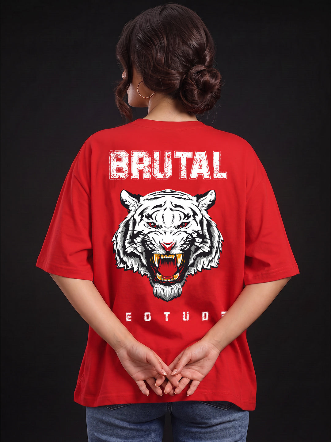 Leotude Women's Red Brutal Premium T-Shirt