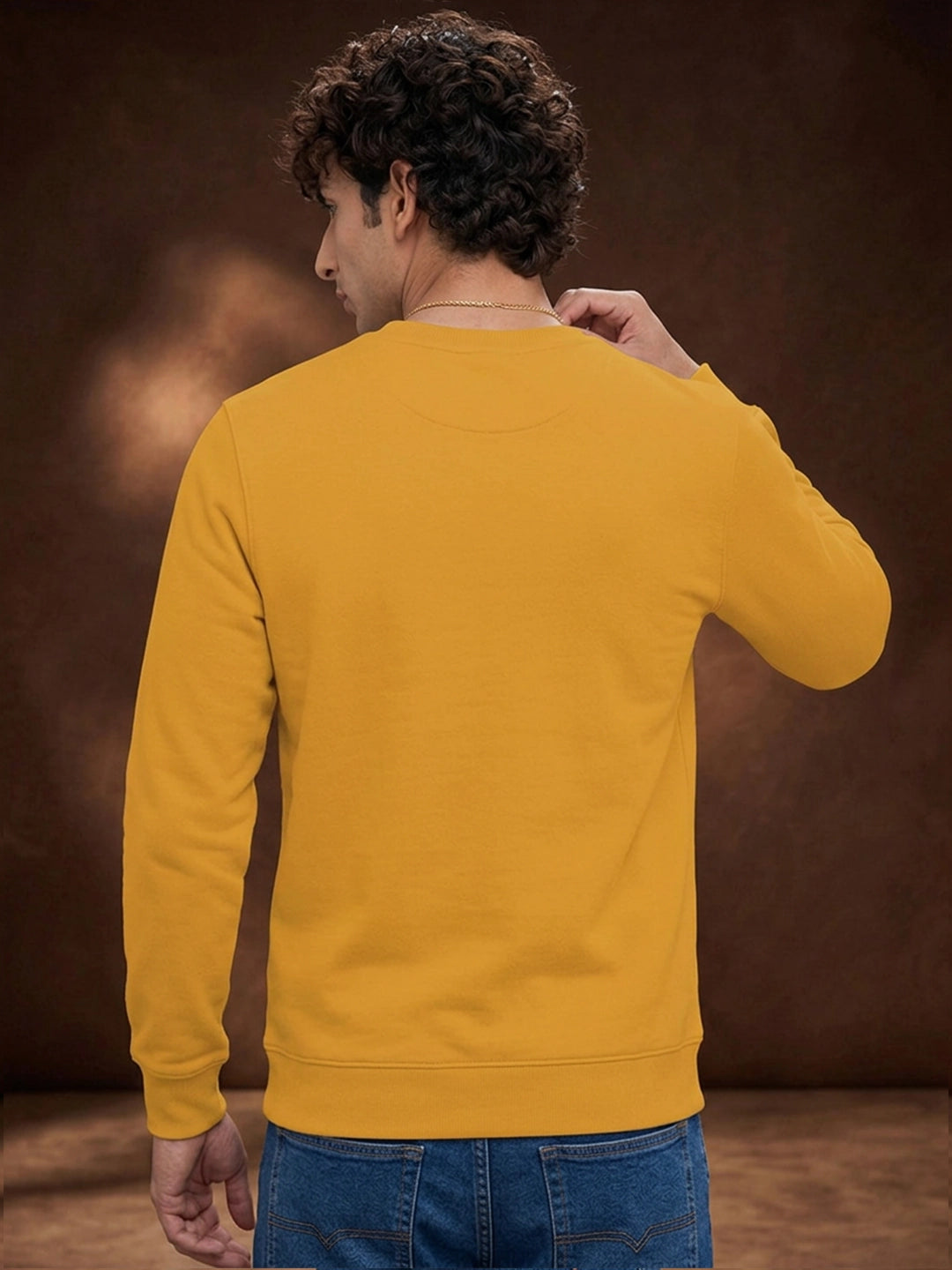 Leotude Mustard GOAT 07 Graphic Sweatshirt for Men