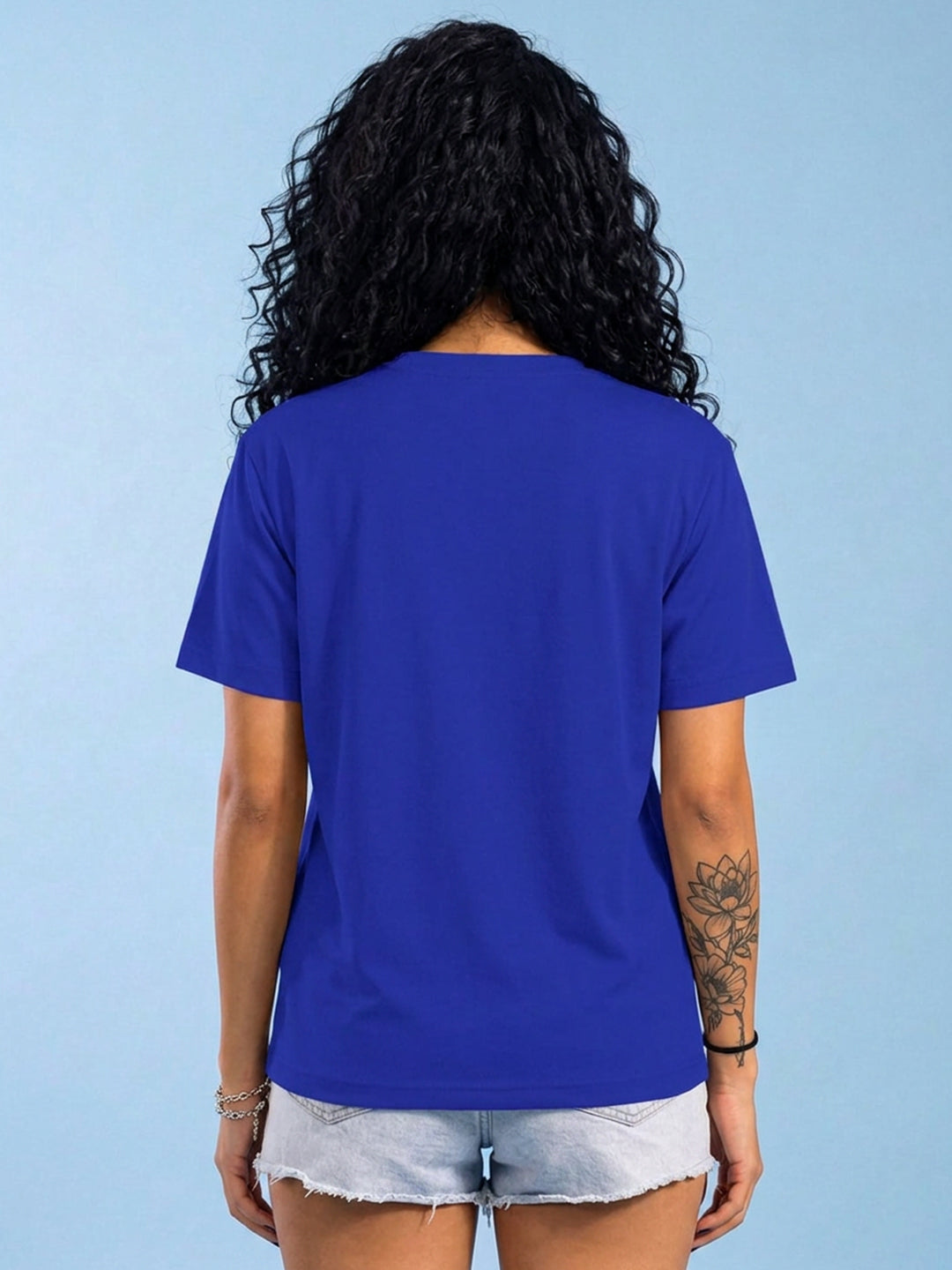 Leotude Women's Blue You Can Printed T-Shirt