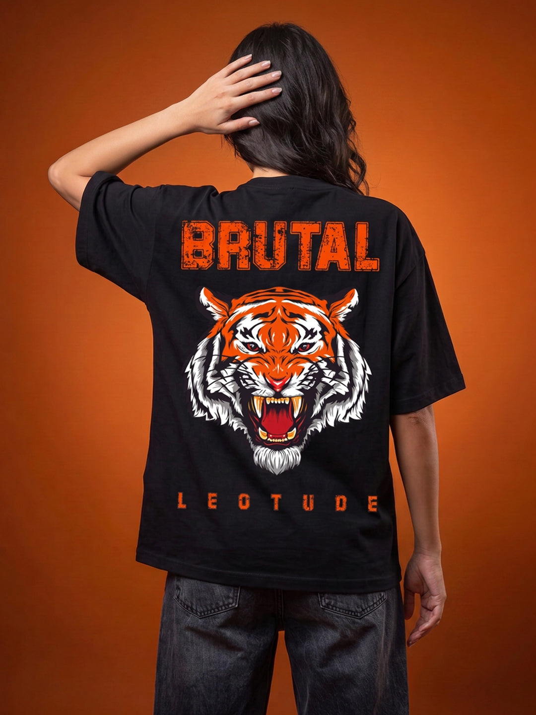 Leotude Women's Black Brutal Premium T-Shirt