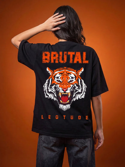 Leotude Women's Black Brutal Premium T-Shirt