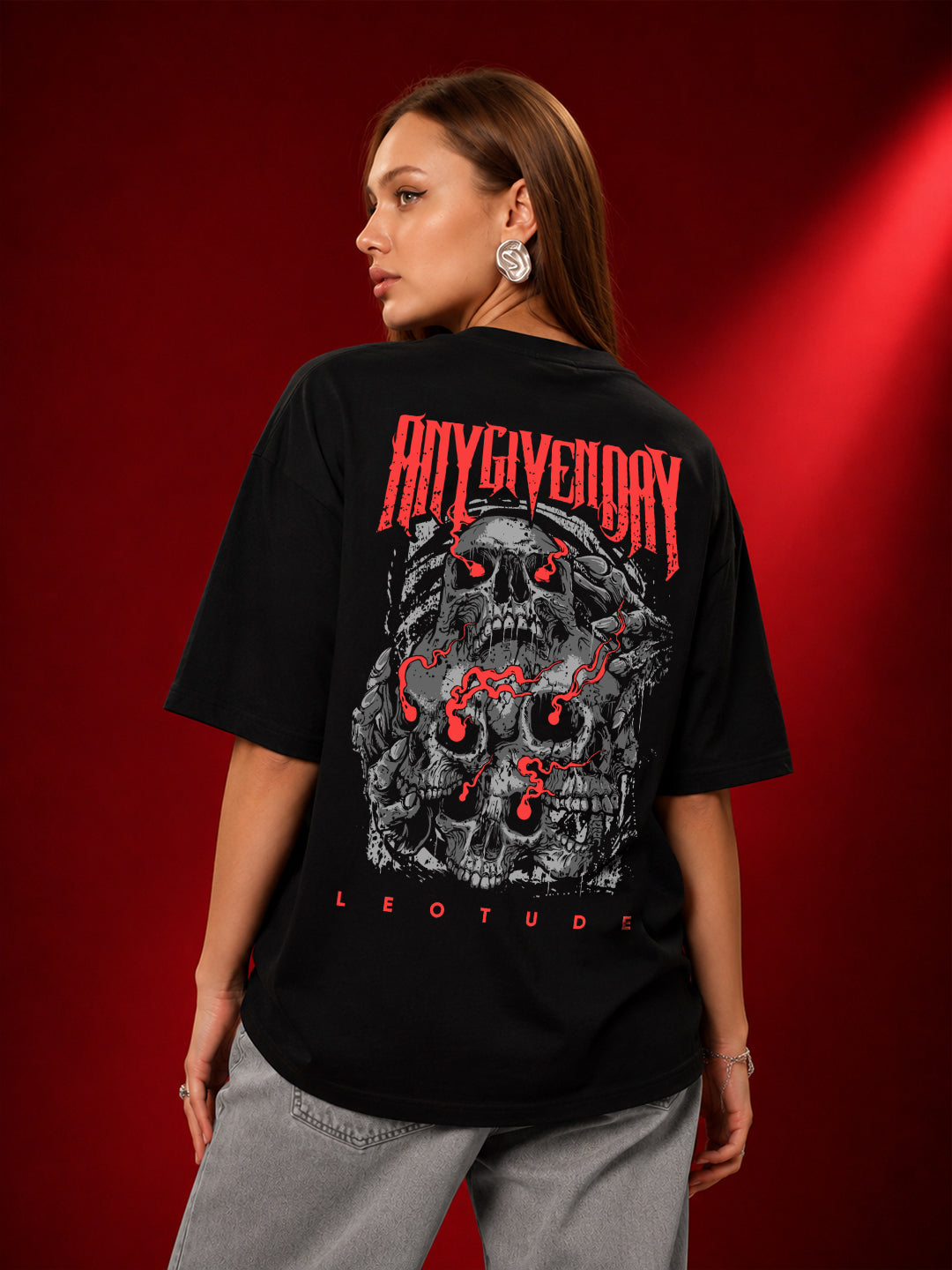 Leotude Women's Black Any Given Day Premium T-Shirt