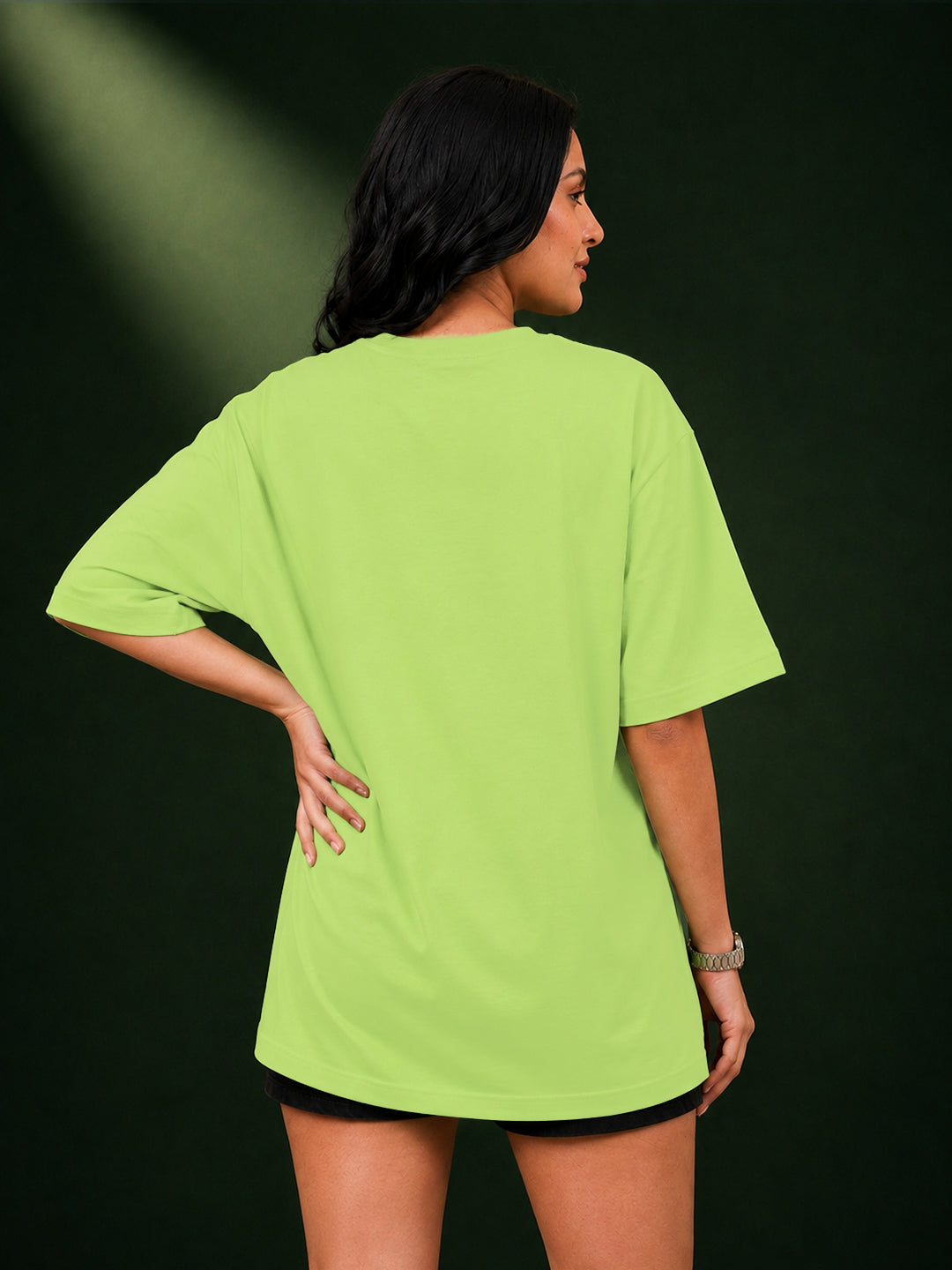 Leotude Neon High Tide High Life Printed Oversized Tshirt for Women