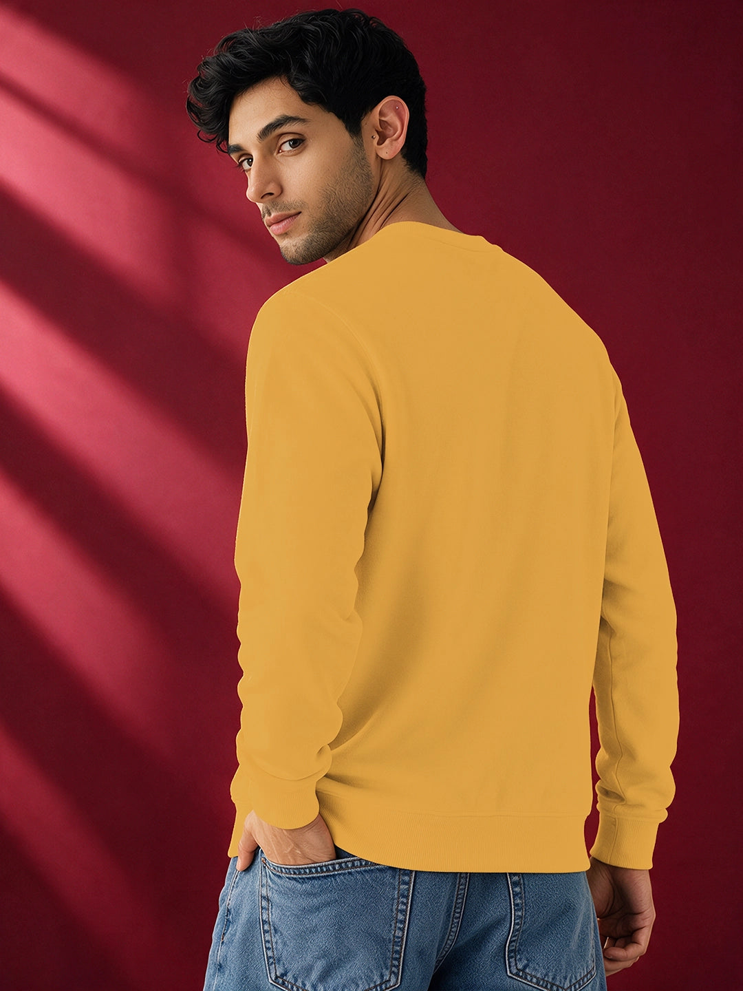 Leotude Yellow NYC 91 Printed Sweatshirt for Men