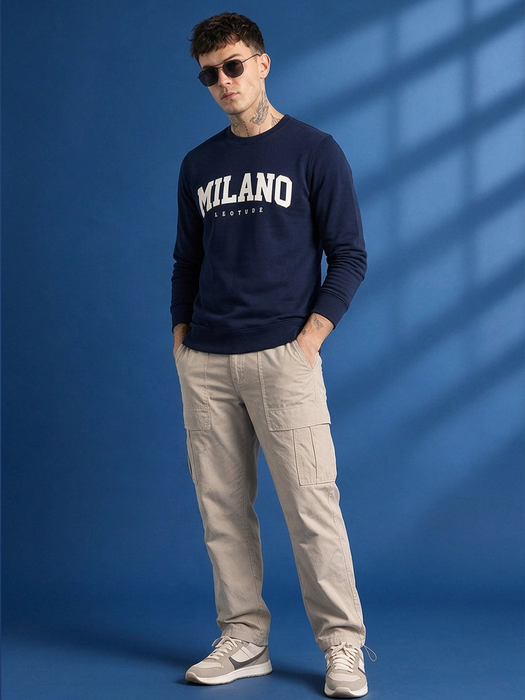Leotude Men's Navy Milano Sweatshirt