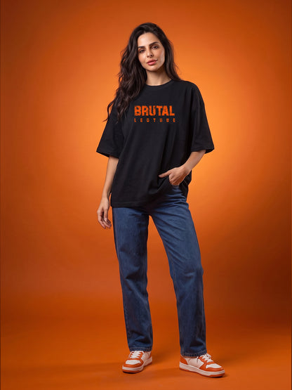 Leotude Women's Black Brutal Premium T-Shirt