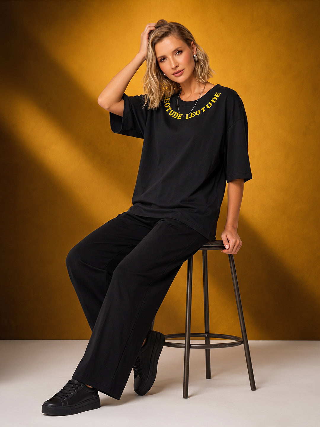 Leotude Women's Black Good Luck Premium T-Shirt