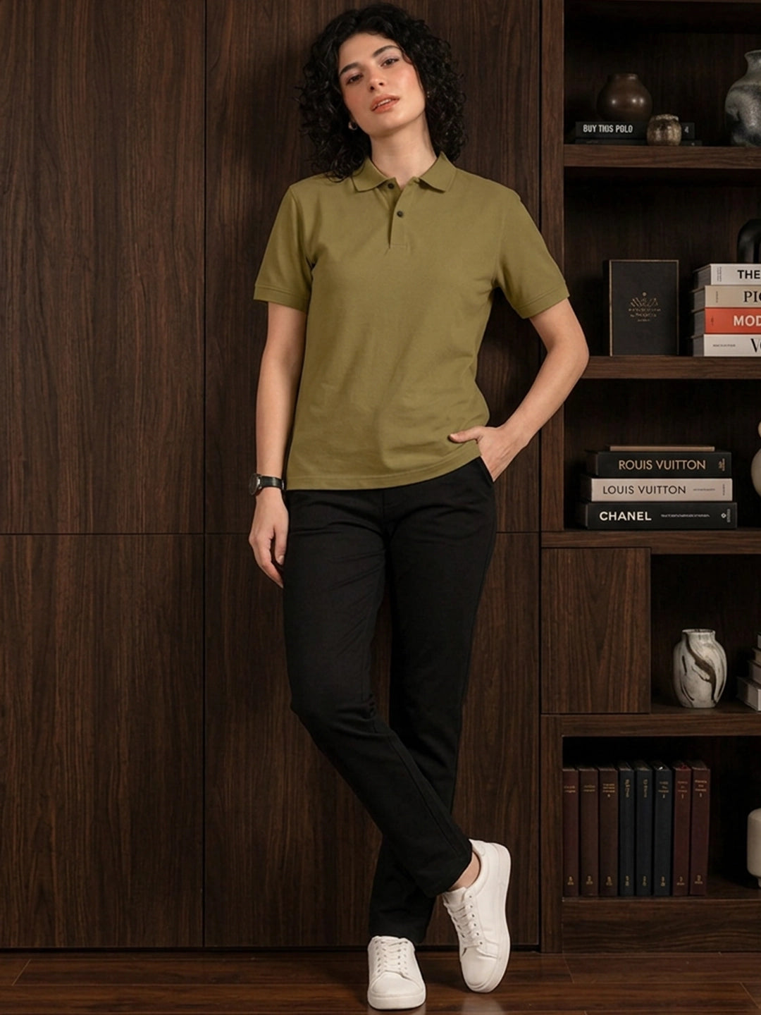 Leotude Olive Polo Tshirt for Women
