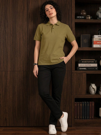 Leotude Olive Polo Tshirt for Women
