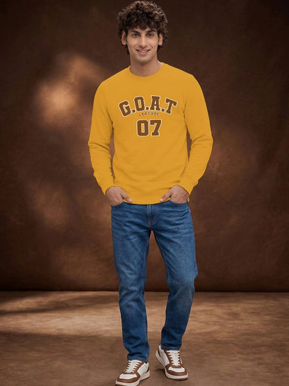 Leotude Mustard GOAT 07 Graphic Sweatshirt for Men