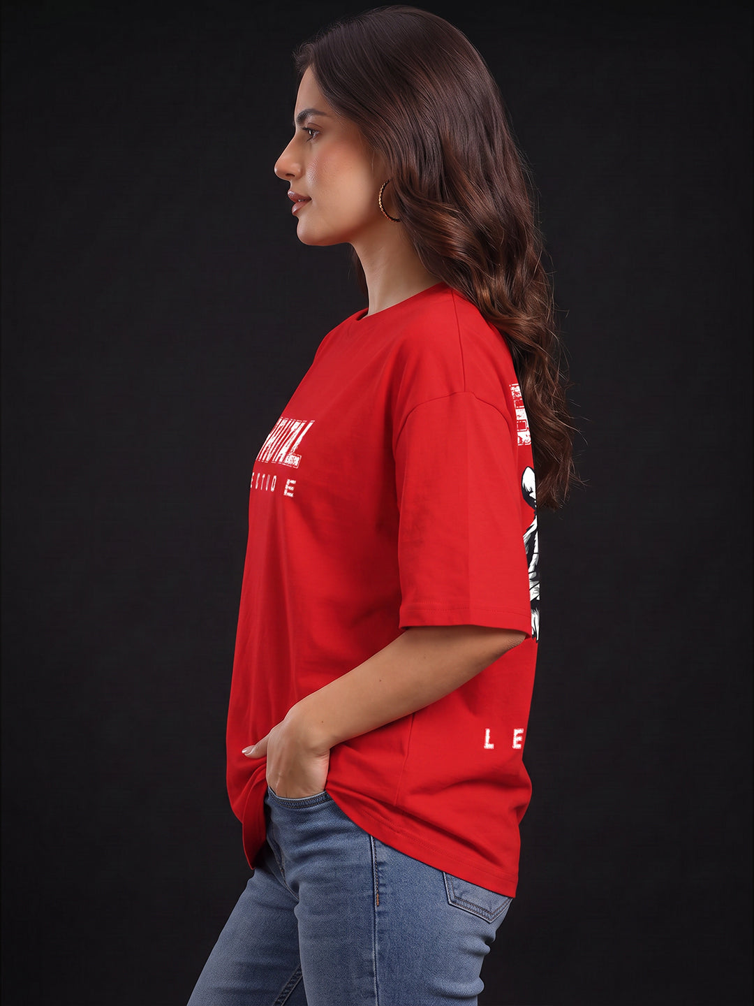 Leotude Women's Red Brutal Premium T-Shirt