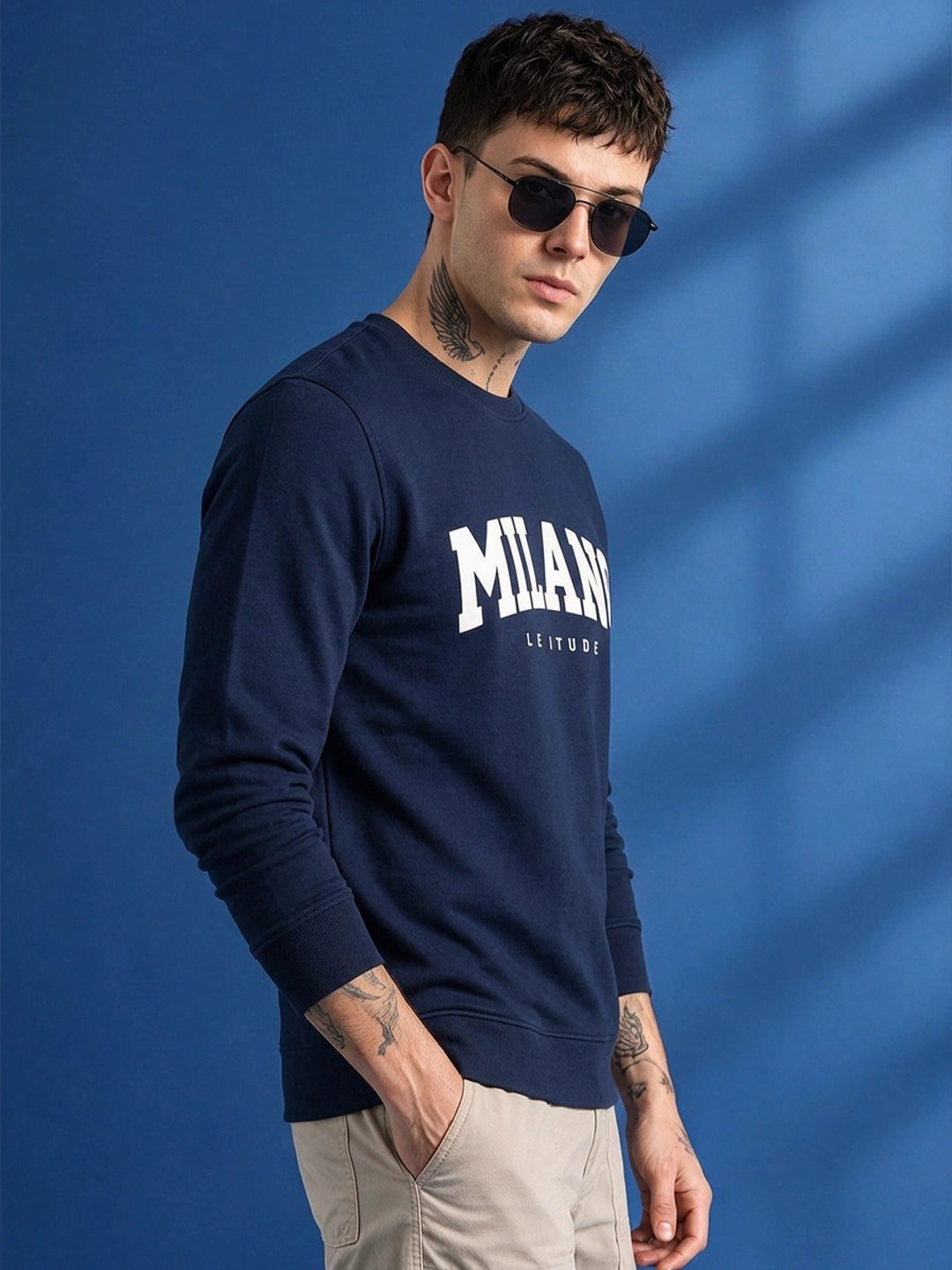 Leotude Men's Navy Milano Sweatshirt