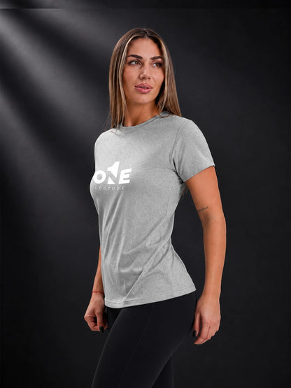 Leotude Women's Grey One Printed T-Shirt