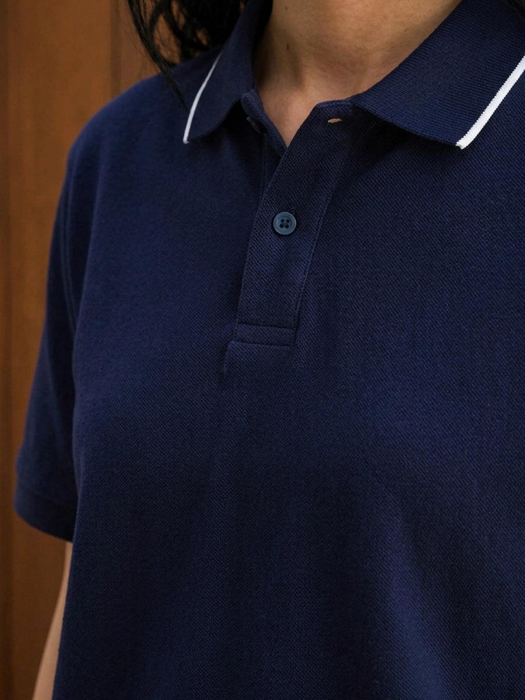 Leotude Navy Polo Tshirt for Women