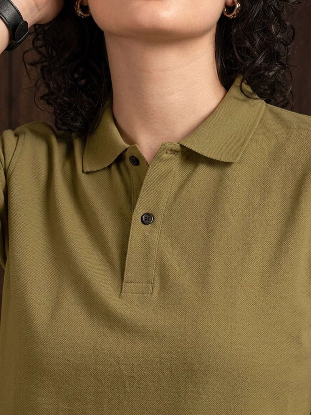 Leotude Olive Polo Tshirt for Women